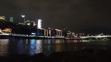 夜景拍摄视频旅行河水视频的预览图